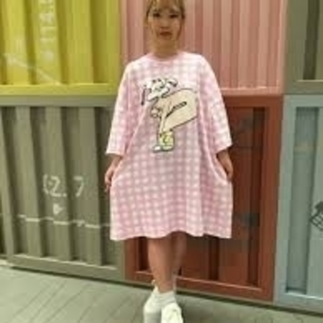 PUNYUS(プニュズ)のプニュズ　ギンガムチェック　バニーTシャツ レディースのトップス(Tシャツ(半袖/袖なし))の商品写真