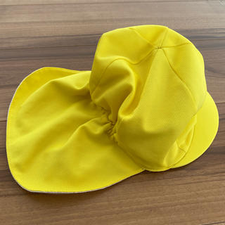 黄色　カラー帽子　タレ付き(帽子)