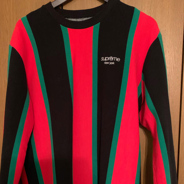 トップスSupreme Vertical Striped Pique Crewneck