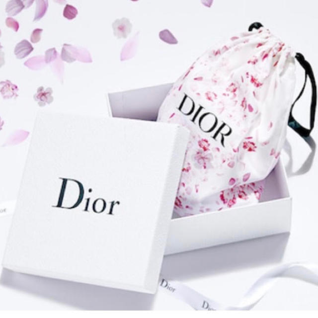 Dior(ディオール)のDior 3月限定 巾着 ポーチ 花柄 レディースのファッション小物(ポーチ)の商品写真