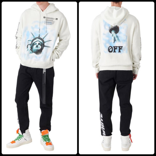 オフホワイト OFF White "リバティ" 自由の女神 パーカー