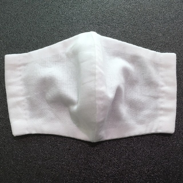 立体インナーマスク　ハンドメイド　手縫い　白 ハンドメイドの生活雑貨(その他)の商品写真