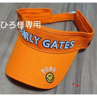 パーリーゲイツ(PEARLY GATES)のパーリーゲイツ　サンバイザー　オレンジ(ウエア)