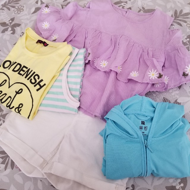 GAP Kids(ギャップキッズ)のキッズ☆140cm☆洋服セット☆女の子☆中古☆ボトム☆トップス☆GAP キッズ/ベビー/マタニティのキッズ服女の子用(90cm~)(Tシャツ/カットソー)の商品写真