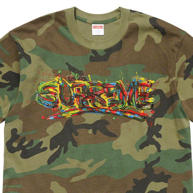 Supreme Paint Logo Tee Sサイズ おまけ付き！