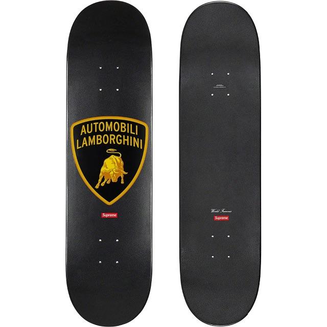 Supreme Lamborghini Skatebord 黒