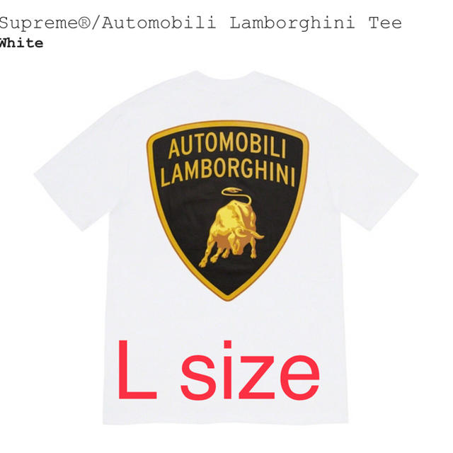 supreme Lamborghini Tee Lサイズ White