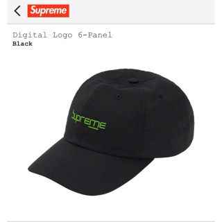 Supreme Digital Logo 6-Panel Black 黒 クロ