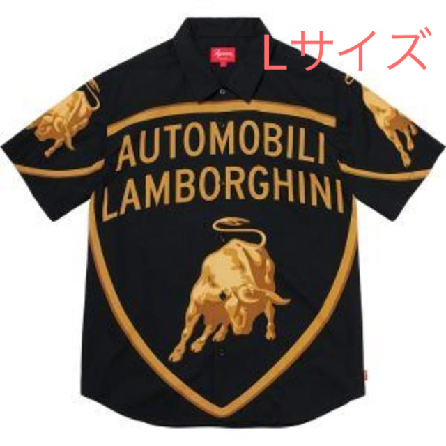 黒　Lサイズ　Automobili Lamborghini S/S Shirt