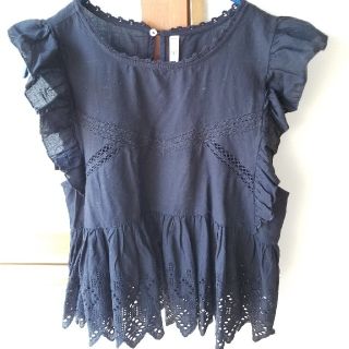 ザラ(ZARA)のZARA　ザラ　カットワーク刺繍レース　ブラウス(シャツ/ブラウス(半袖/袖なし))