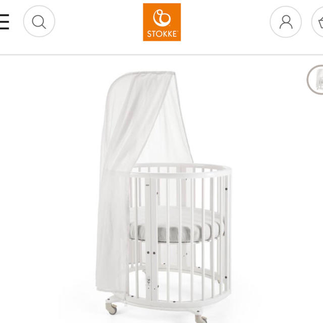 Stokke(ストッケ)のストッケ　スリーピー　ミニ　ベッド　ドレープ　天蓋　プリンセス　stokke キッズ/ベビー/マタニティの寝具/家具(ベビーベッド)の商品写真