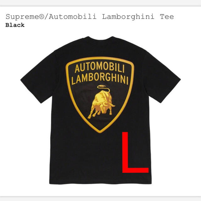 supreme Lamborghini Tee  黒
