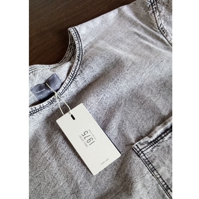 ZARA(ザラ)のザラ未使用　ダメージ加工Ｔシャツ メンズのトップス(Tシャツ/カットソー(半袖/袖なし))の商品写真