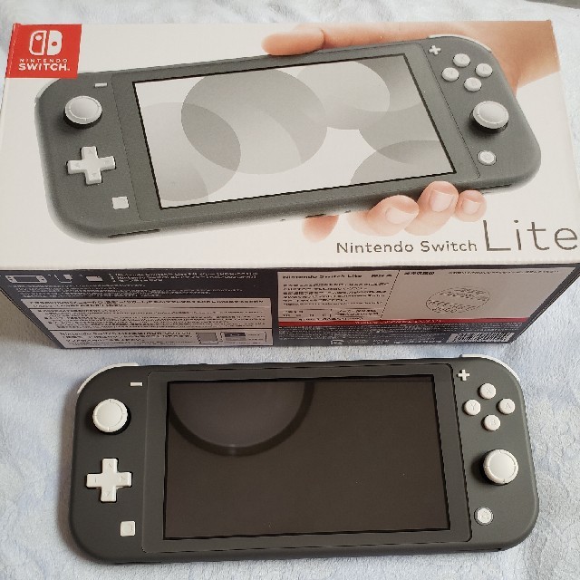 完美品 Nintendo Switch Lite グレー本体 新品保護フィルム付