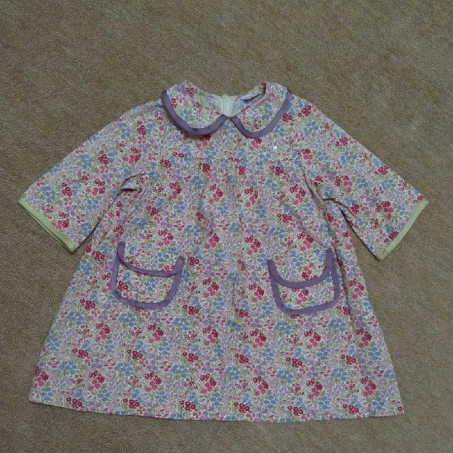 pom ponette(ポンポネット)の花柄コットンワンピース キッズ/ベビー/マタニティのキッズ服女の子用(90cm~)(ワンピース)の商品写真