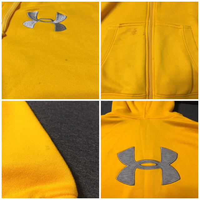 UNDER ARMOUR(アンダーアーマー)のアンダーアーマー　キッズ　パーカー　イエロー 160cm(YXL) キッズ/ベビー/マタニティのキッズ服男の子用(90cm~)(ジャケット/上着)の商品写真