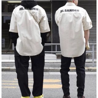 Jil sander ジルサンダー  スタッフシャツ　半袖シャツ　ロゴ　37