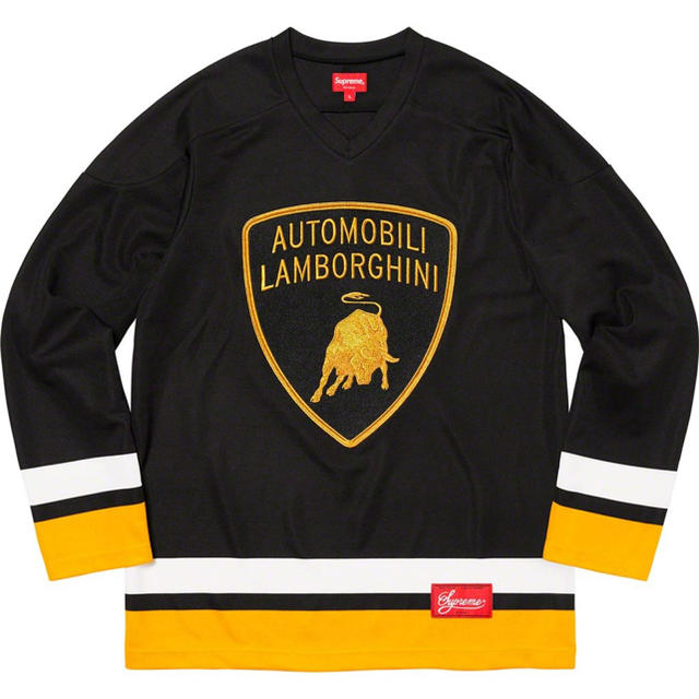 Supreme(シュプリーム)のSupreme Lamborghini Hockey Jersey 黒 XL メンズのトップス(ジャージ)の商品写真