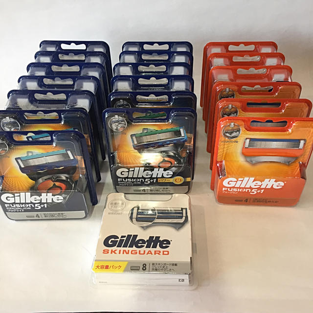 ジレット Gillette 替刃132個 フュージョン 5+1 他 未使用品