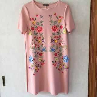 ザラ(ZARA)のZARA 刺繍ワンピース(ひざ丈ワンピース)