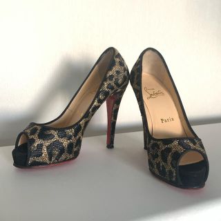 クリスチャンルブタン(Christian Louboutin)のクリスチャンルブタン　パンプス　オープントウ　サイズ34 レオパード(ハイヒール/パンプス)