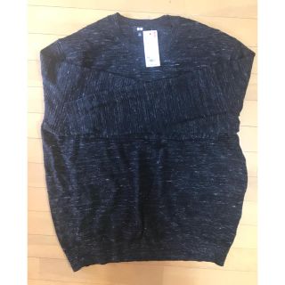 ユニクロ(UNIQLO)のコットンスクラブクルーネックセーター(長袖) dark gray(ニット/セーター)