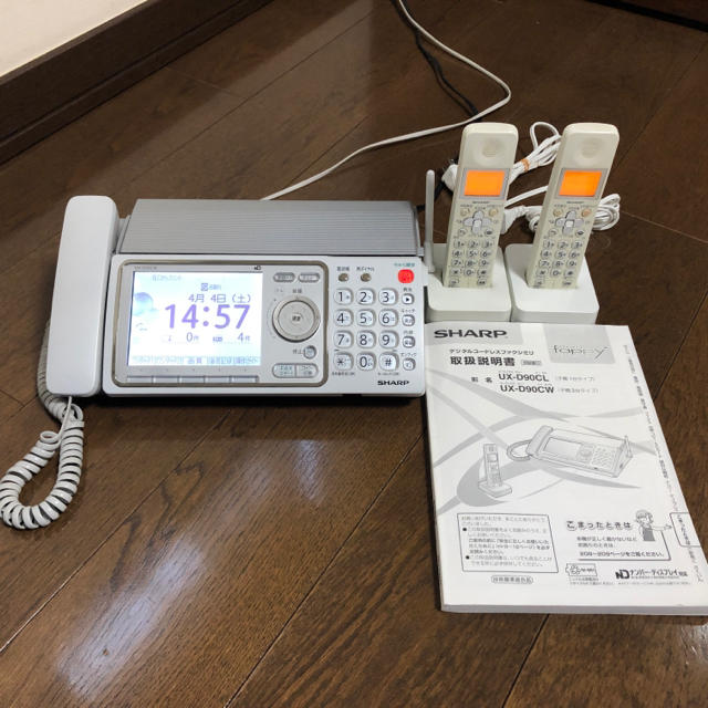 SHARP - シャープ FAX 子機2台付き UX-D90CWの通販 by ばっふぁろう's