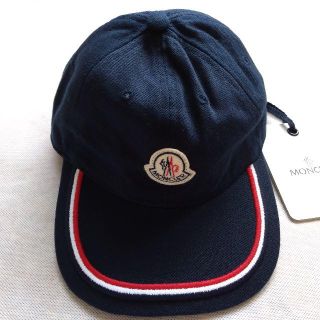 モンクレール(MONCLER)の【新品未使用】MONCLER モンクレール キャップ ロゴ ライン ネイビー(キャップ)