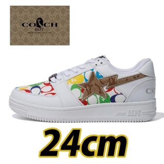 アベイシングエイプ(A BATHING APE)の正規品 BAPE × COACH BAPE STA 24cm ベイプ コーチ(スニーカー)