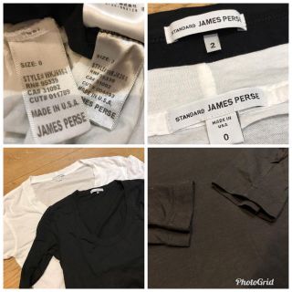 ジェームスパース(JAMES PERSE)のJEMES PERSE ジェームスパース長袖 半袖 カットソー 2枚set (Tシャツ/カットソー(半袖/袖なし))