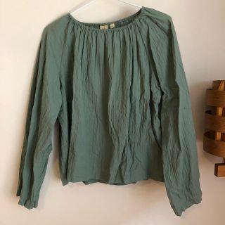 ユニクロ(UNIQLO)のuniqlou uniqlo ブラウス シャツ ミントグリーン(シャツ/ブラウス(長袖/七分))