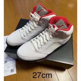 ナイキ(NIKE)のNIKE AIR JORDAN 5 RETRO  FIRE RED 27cm(スニーカー)