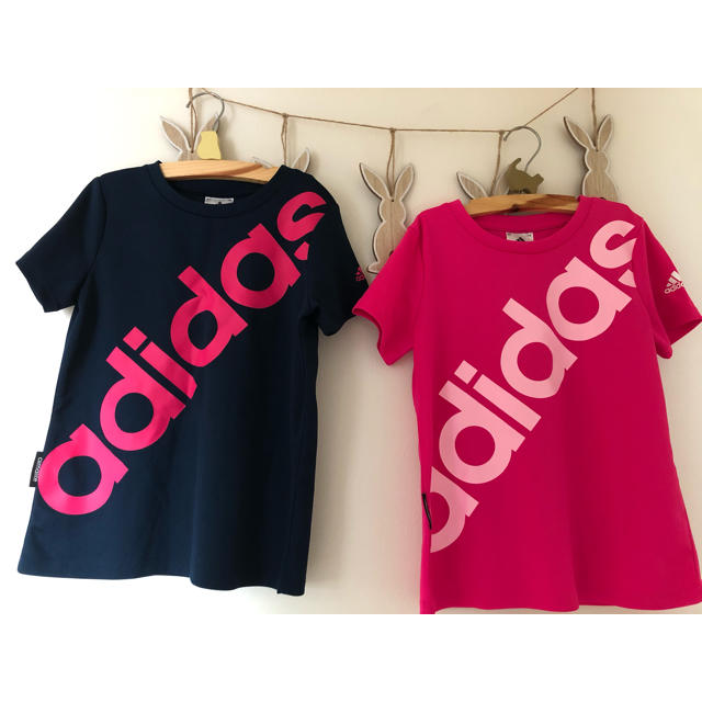 adidas(アディダス)のadidas 子供用Tシャツ2枚組(130cm) キッズ/ベビー/マタニティのキッズ服男の子用(90cm~)(Tシャツ/カットソー)の商品写真