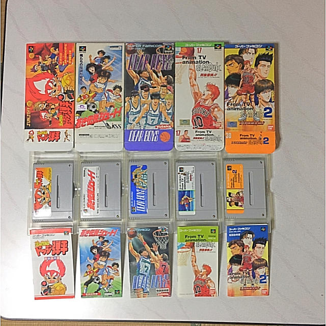 スーパーファミコン - スポーツアニメのSFCカセットのセットの スーパーファミコン - スポーツアニメのSFCカセットのセットの