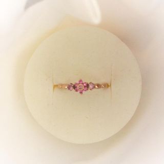 スタージュエリー(STAR JEWELRY)のピンクサファイア フラワーピンキーリング(リング(指輪))