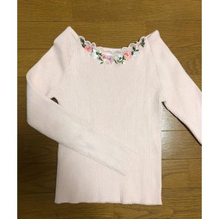 トッコ(tocco)の花刺繍   ピンクニット   tocco(ニット/セーター)