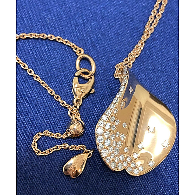 MIKIMOTO - MIKIMOTO ミキモト K18PG ダイヤモンド 花びらモチーフ ペンダントの通販 by ︎値引き不可｜ミキモトならラクマ