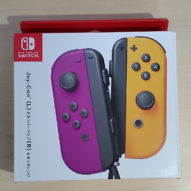 Nintendo Switch(ニンテンドースイッチ)のジョイコン　ネオンパープル　ネオンオレンジ エンタメ/ホビーのゲームソフト/ゲーム機本体(家庭用ゲーム機本体)の商品写真