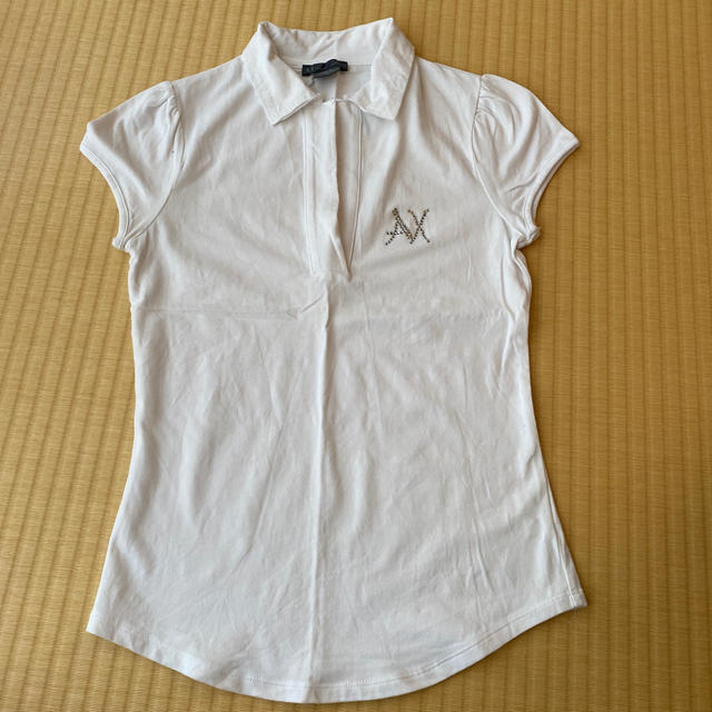 ARMANI EXCHANGE(アルマーニエクスチェンジ)のアルマーニ　エクスチェンジ　ポロシャツ　白 メンズのトップス(Tシャツ/カットソー(半袖/袖なし))の商品写真