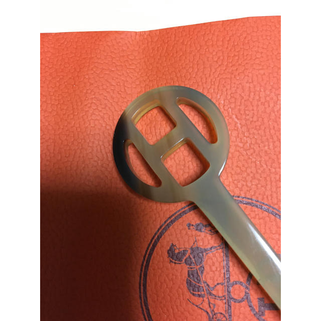 エルメス HERMES かんざし バッファローホーン 簪 水牛 髪留め 美品-