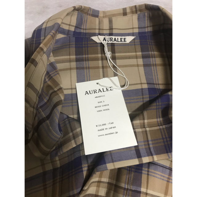 AURALEE 18AW チェックシャツ 3 オーラリー