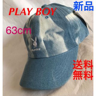 プレイボーイ(PLAYBOY)の❣️PLAY BOY 大寸デニム CAP❗️ダメージ加工63cm(キャップ)