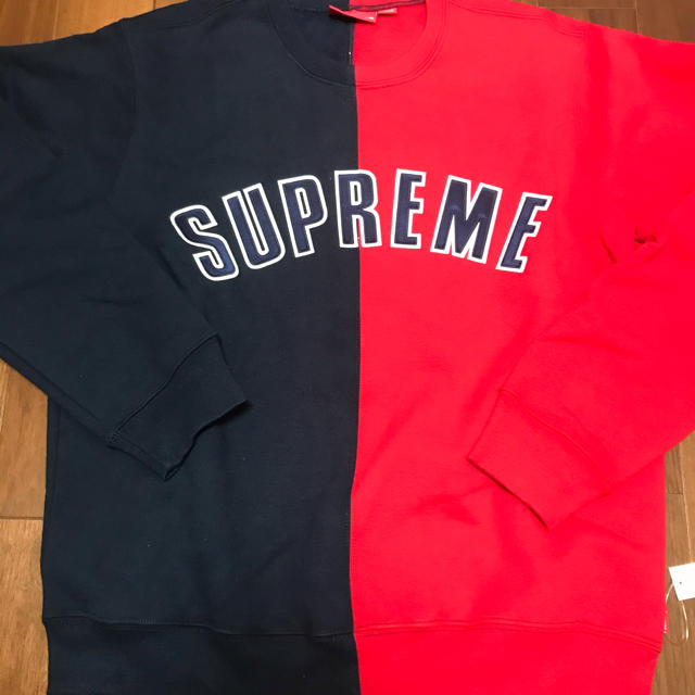 Mサイズ Supreme Split Crewneck Sweatshirt