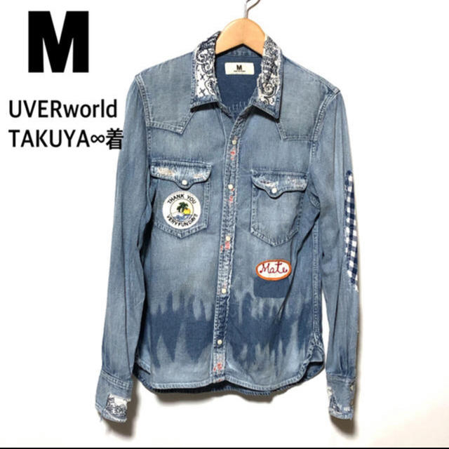 UVERworld TAKUYA∞着用　リペアデニムシャツ59ｃｍ着丈