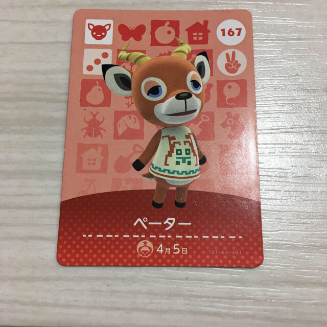 どうぶつの森　amiiboカード　ペーター