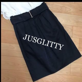 ジャスグリッティー(JUSGLITTY)のJUSGLITTY ネイビー　膝丈スカート♡(ひざ丈スカート)