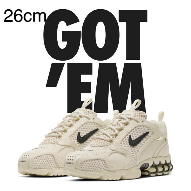 メンズSTUSSY×NIKE AIR ZOOM SPIRIDON FOSSIL