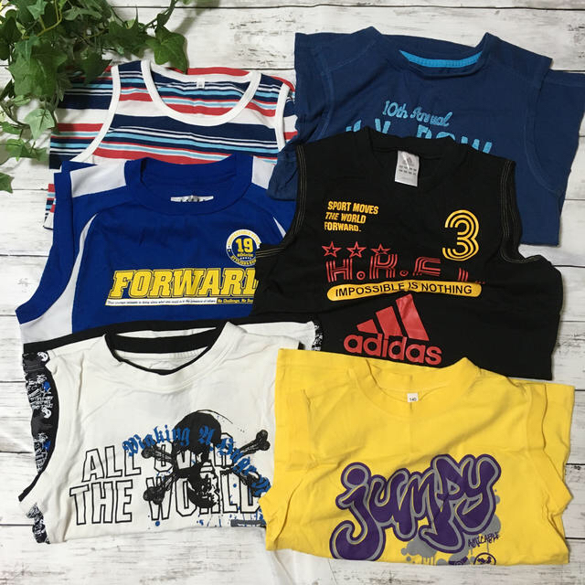 ノースリーブシャツ 6枚セット キッズ/ベビー/マタニティのキッズ服男の子用(90cm~)(Tシャツ/カットソー)の商品写真