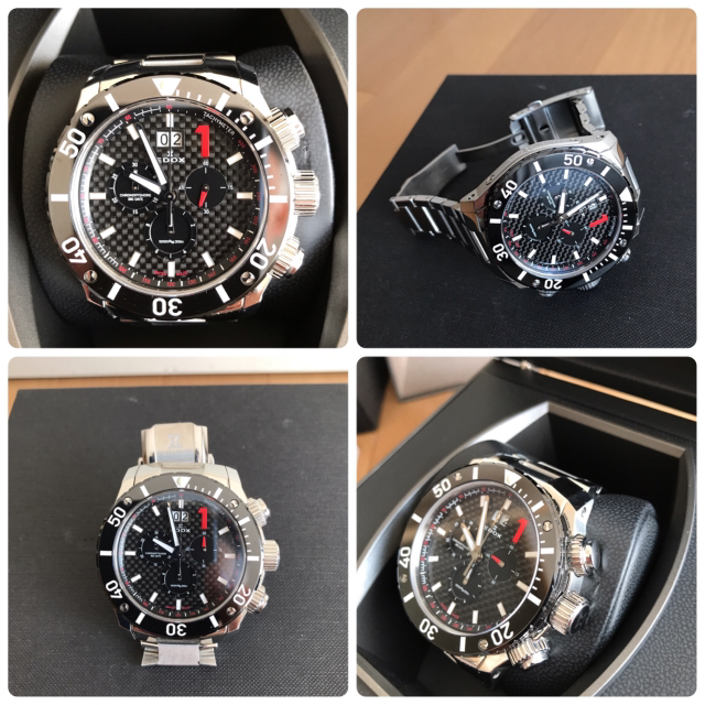 EDOX(エドックス)のアイスマン様専用エドックスEDOXクロノオフショア1 新旧モデル2本セット 中古 メンズの時計(腕時計(アナログ))の商品写真