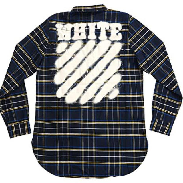 [希少]Offwhite spray check shirt オフホワイト